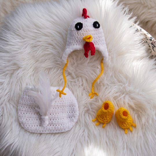 Crochet Pattern - Baby Chicken - Clothing Set