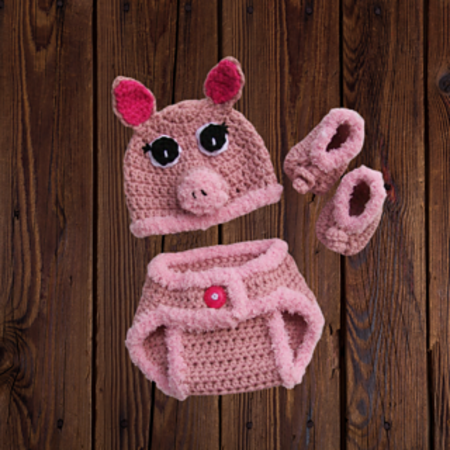 COWBOY newborn baby HAT& BOOTS set Cowgirl pink Brown crochet 0-3  mo PHOTO PROP 