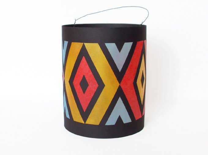 St. Martins-Laterne mit Rauten – Bastelvorlagen und Anleitung