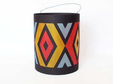 St. Martins-Laterne mit Rauten – Bastelvorlagen und Anleitung