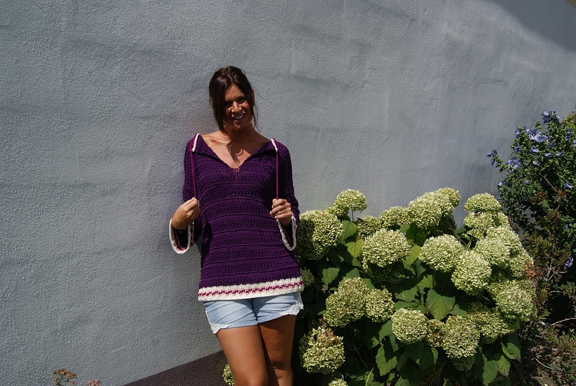 Häkelpulli BEERENTRAUM (Gr. S/M, L/XL - leicht an alle Größen anzupassen)