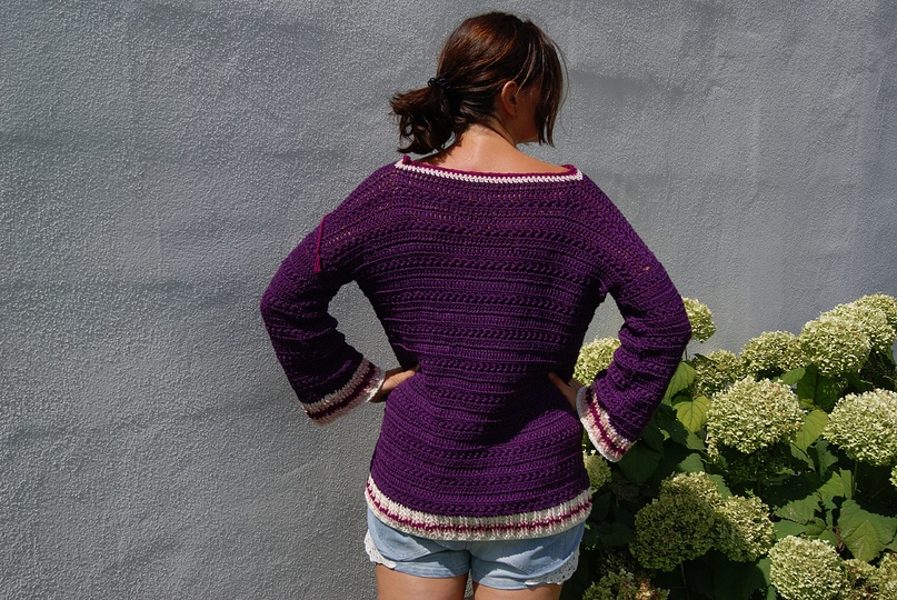 Häkelpulli BEERENTRAUM (Gr. S/M, L/XL - leicht an alle Größen anzupassen)