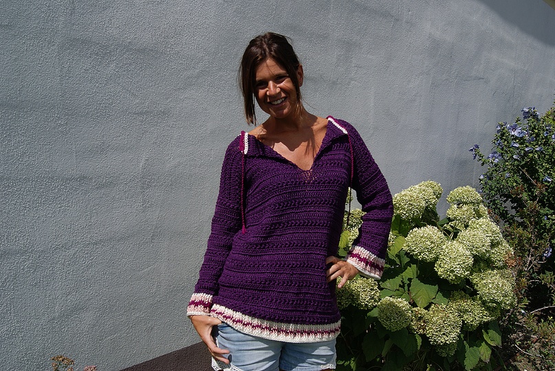 Häkelpulli BEERENTRAUM (Gr. S/M, L/XL - leicht an alle Größen anzupassen)