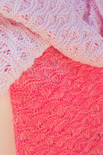 Strickanleitung Sommerschal Alpenrose