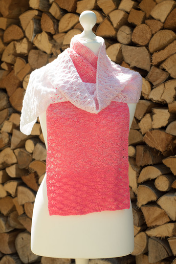Strickanleitung Sommerschal Alpenrose