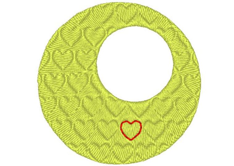 Sparset Stickdatei Buchstaben Herz + Stern