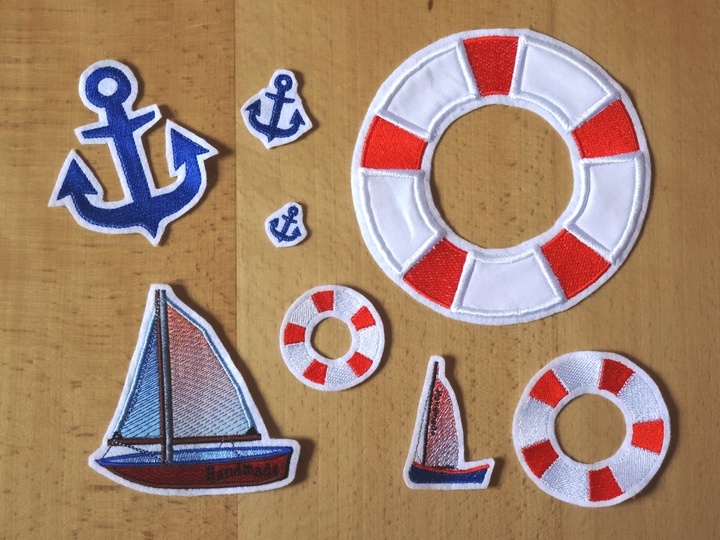 SRARSET Stickdatei Maritim Boot Anker Möwe alle Größen