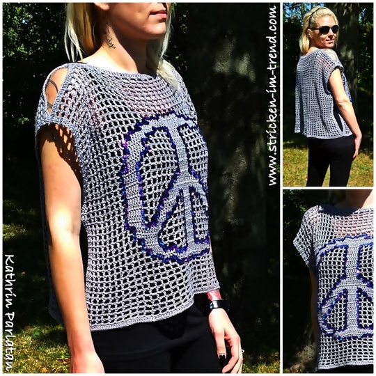 Häkelanleitung für Damenoberteil / ärmelloses Top | PEACE of Mind