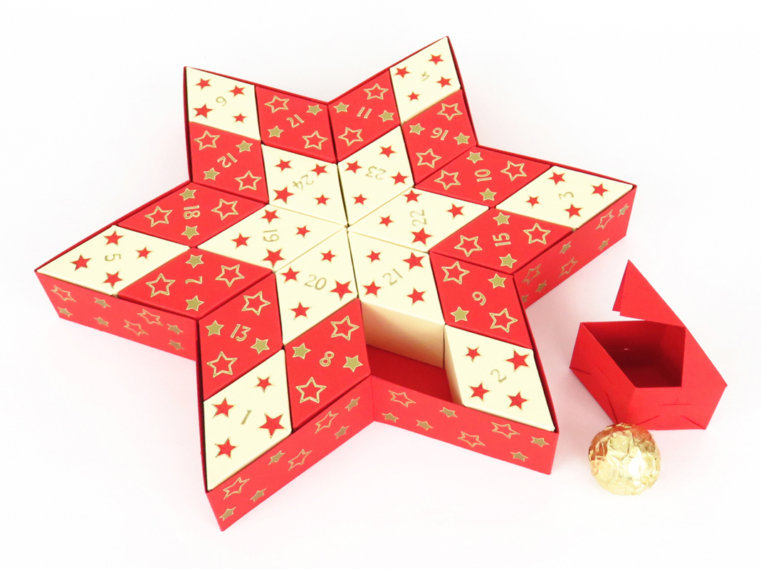 Adventskalender – Stern – Bastelvorlagen mit Anleitung