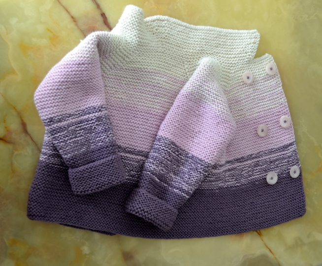 Strickanleitung * Baby Jacke mit Kapuze oder Kragen in 3 Größen