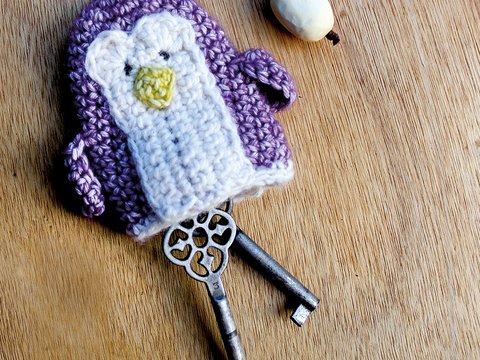 Schlüsselanhänger/Etui Pinguin - Häkelanleitung für Anfänger