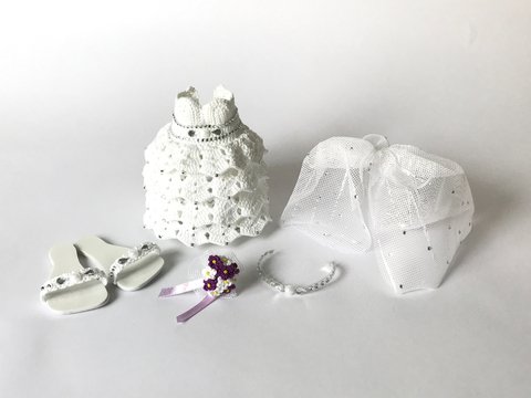 Hochzeits-Outfit, für Rösli das bayrische Wiesel, (ohne Figur) Häkelanleitung