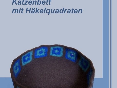 Anleitung gefilztes Katzenbett mit Häkelquadraten