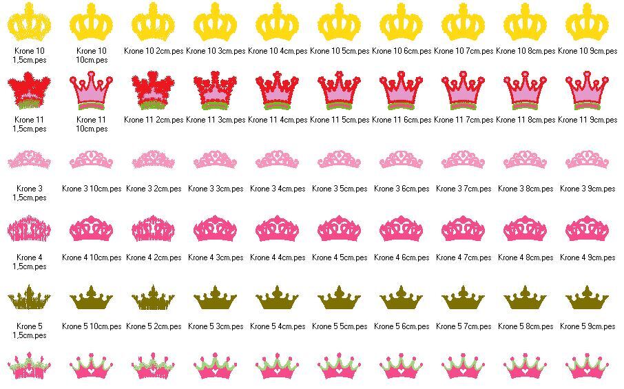 Stickdatei Kronen Krone Prinzessin - Bild 2
