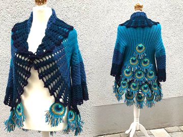 wunderschöne Pfauenjacke