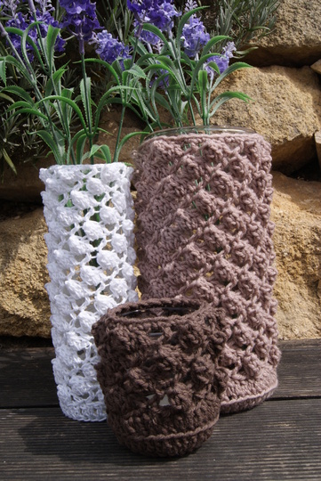 Häkelanleitung Vasen- / Windlicht-Deko HOME