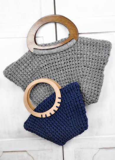Graue Tasche häkeln