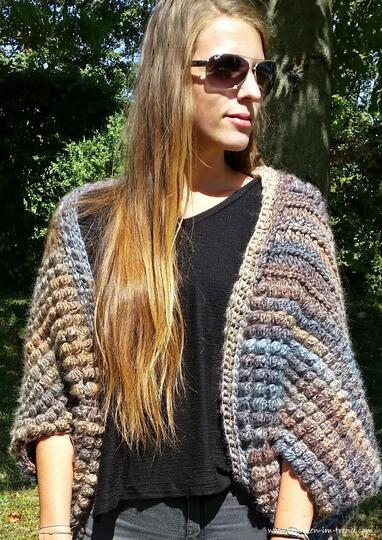 Crochet Pattern Shrug / Cocoon Cardigan in All Sizes | Shrug #1 BUBBLE