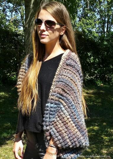 Häkelanleitung für Shrug / Seelenwärmer in allen Größen | Shrug #1 BUBBLE+