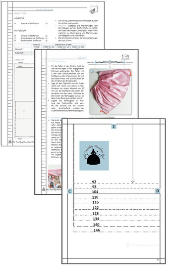 Schnittmuster/Nähanleitung ♡ Dirndl Schürze ♡  Gr. 34-52