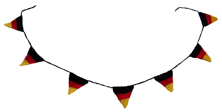 Häkelanleitung für eine Deutschland-Wimpelkette - Bild 2