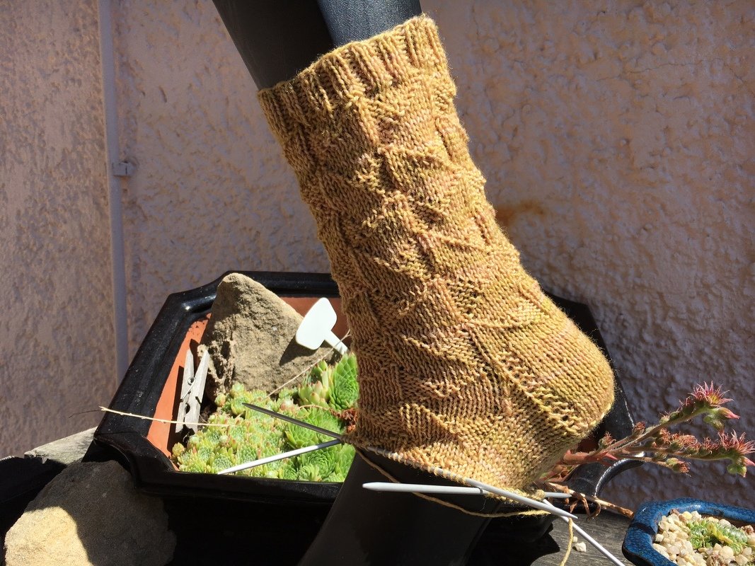 Herbstzeitlose Socken mit Strucktur Gr. 39/40 - Bild 3