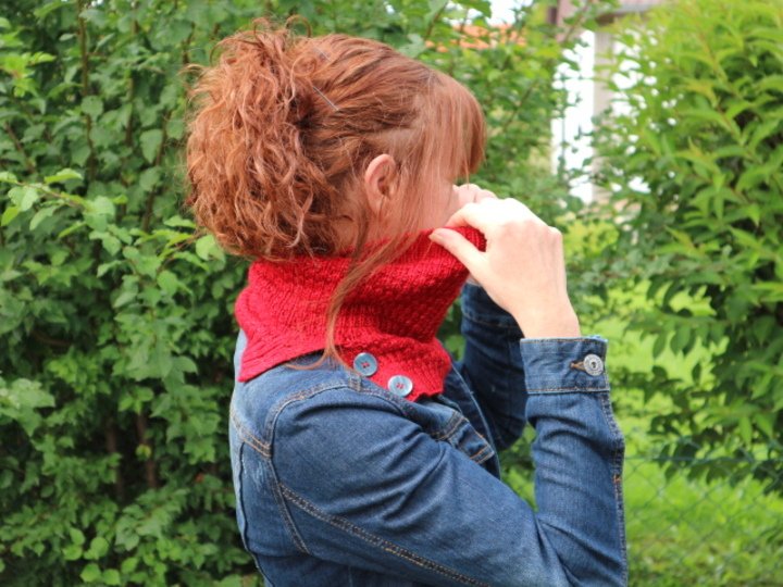 Strickanleitung Schlauchschal / Red Cowl