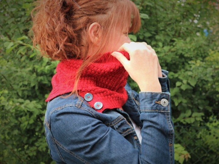 Strickanleitung Schlauchschal / Red Cowl