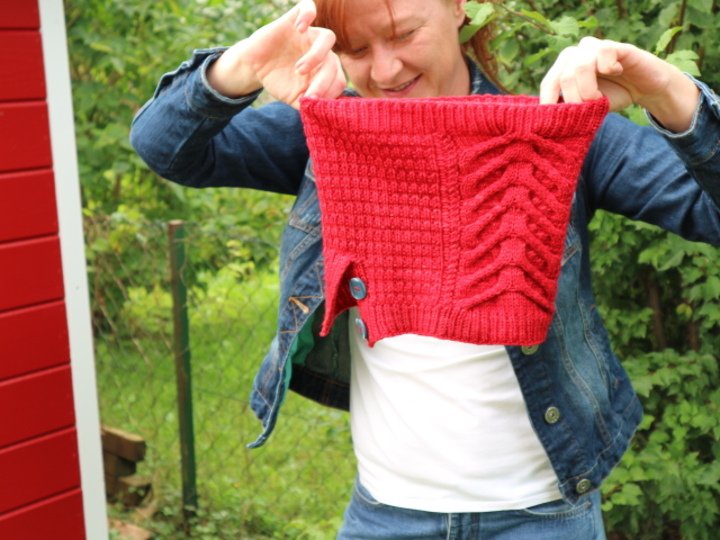 Strickanleitung Schlauchschal / Red Cowl