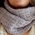 Textured infinity scarf knitting pattern "Eminence Grise"