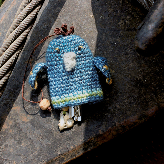 Schlüsselanhänger/Etui Pfau - Häkelanleitung für Anfänger