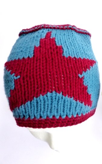 Strickanleitung, Baumwollmütze mit Stern