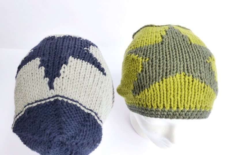 Strickanleitung, Baumwollmütze mit Stern