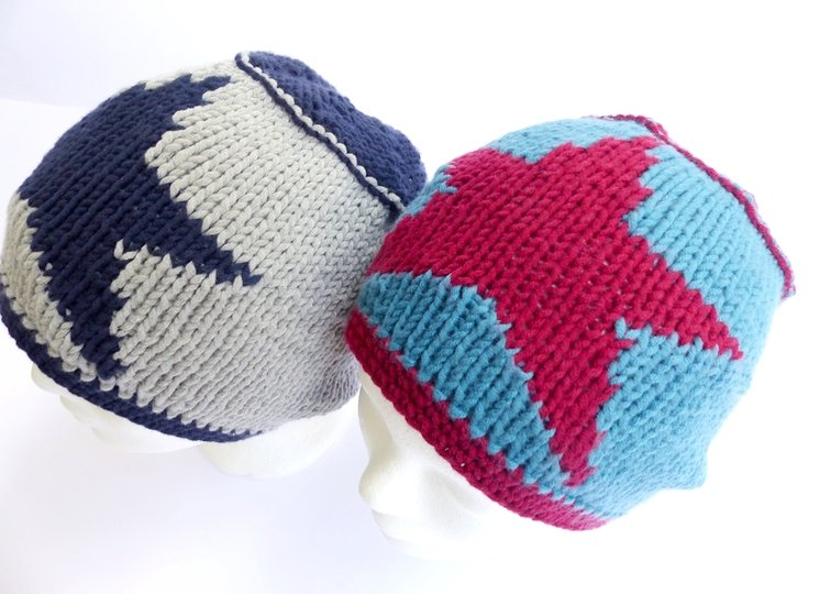 Strickanleitung, Baumwollmütze mit Stern