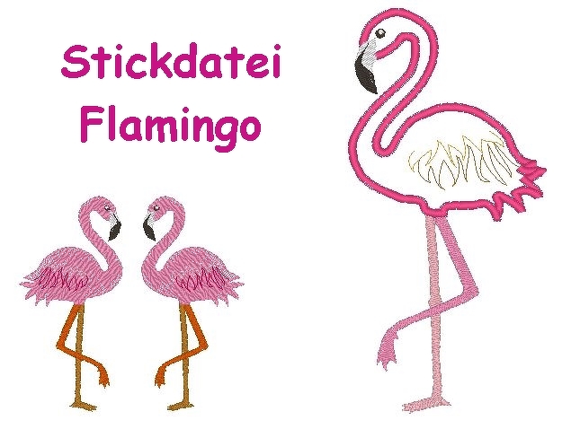 Stickdatei Flamingo