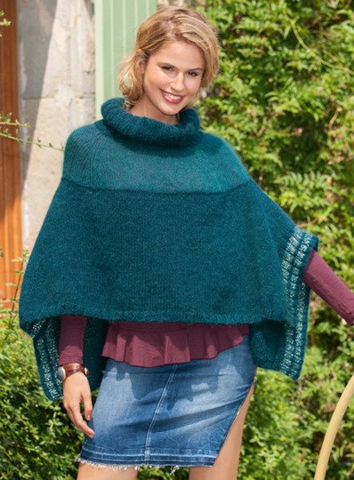 Gestricktes Cape "Leandra"