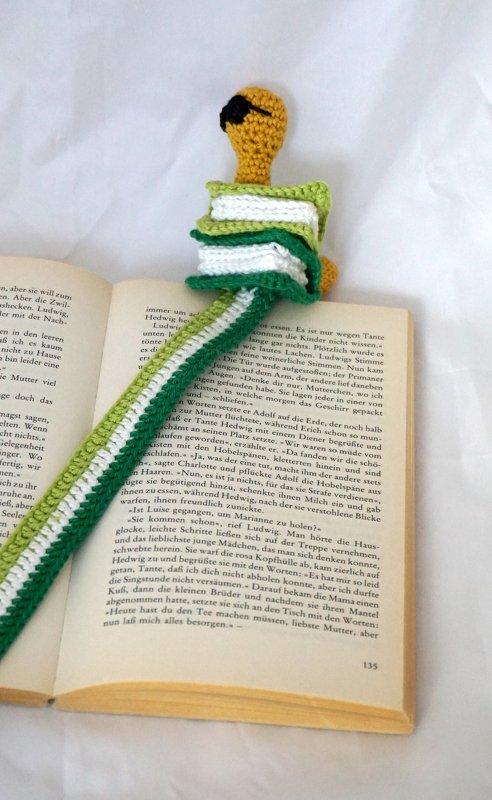 Häkelanleitung Lesezeichen "Bücherwurm" - Bild 7
