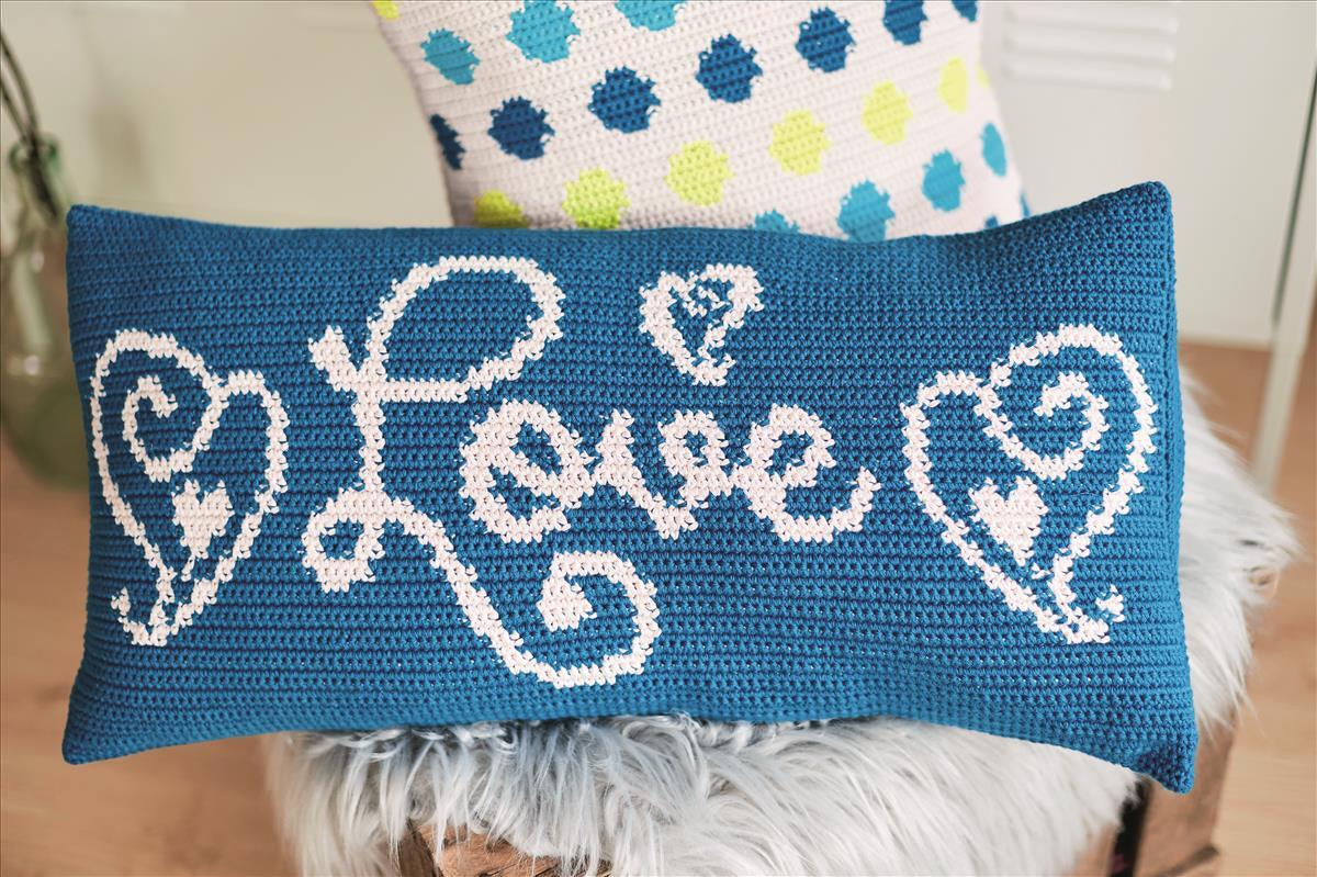 Gehäkeltes Kissen in der Tapestry-Technik - Bild 2
