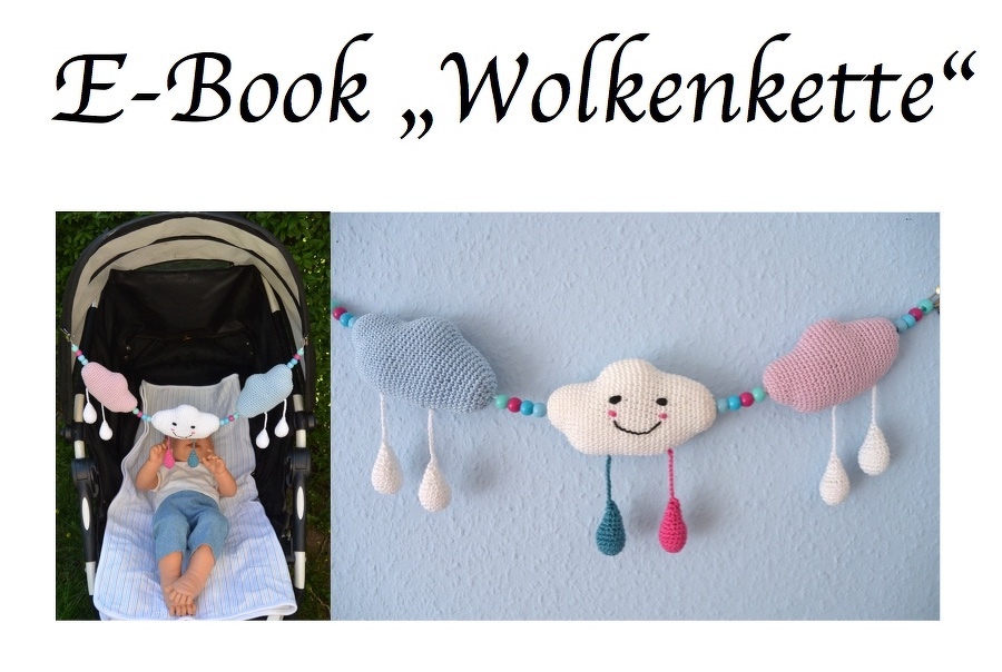 E-Book: Kinderwagenkette "Wolken" (ca. 60 cm lang)