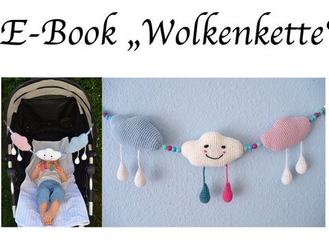E-Book: Kinderwagenkette "Wolken" (ca. 60 cm lang)