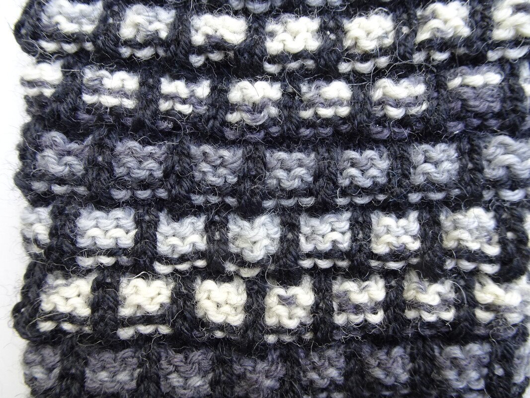 Strickanleitung für Socken mit Kästchenmuster Gr. 43/44 - Bild 3