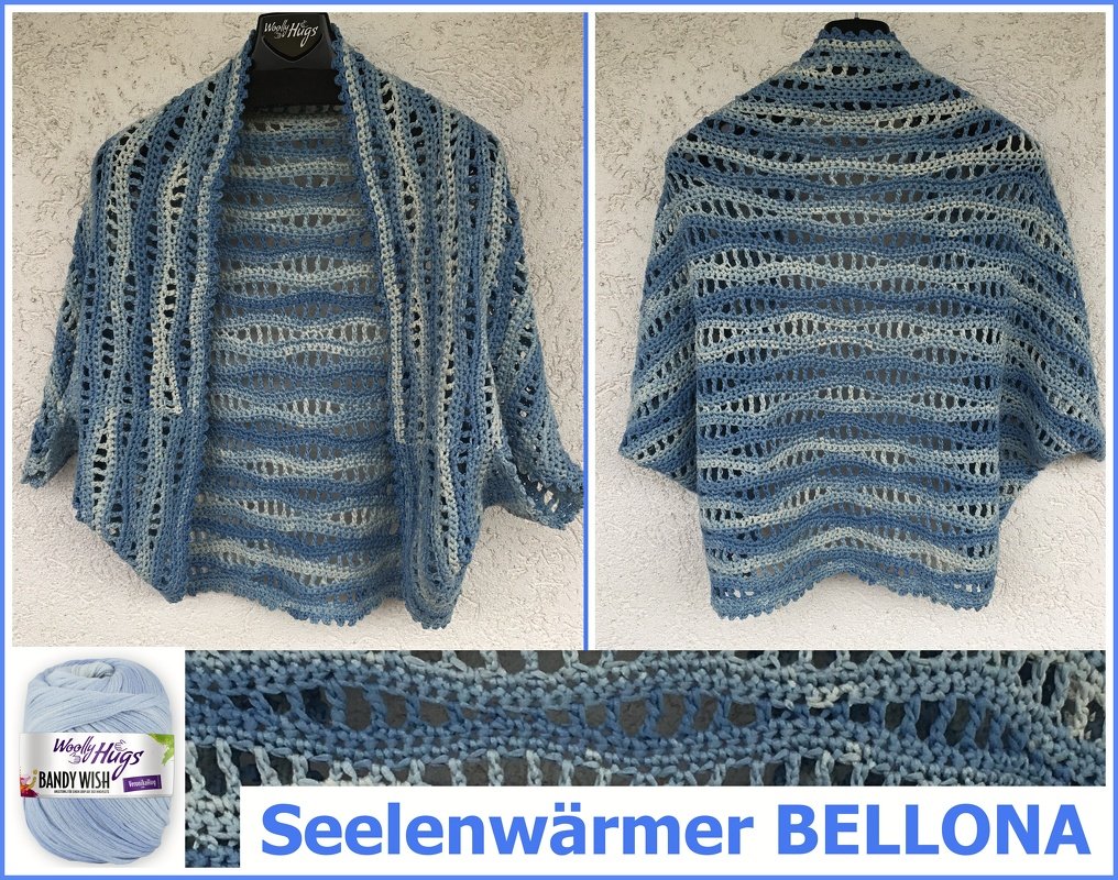 Seelenwärmer BELLONA aus Woolly Hugs BANDY WISH gehäkelt