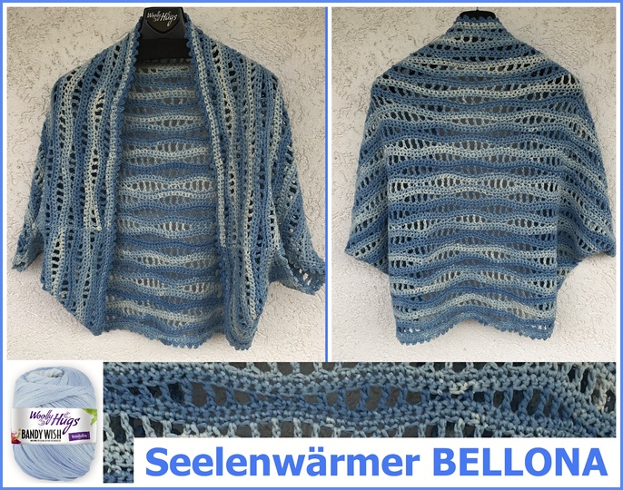 Seelenwärmer BELLONA aus Woolly Hugs BANDY WISH gehäkelt