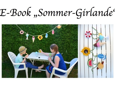 Häkelanleitung: Sommer-Girlande oder Deko (130 cm)