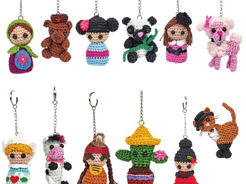 Häkelanleitung Schlüsselanhänger "Auf Weltreise"