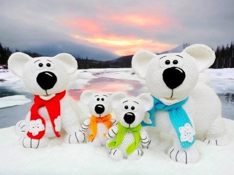 Familie Eisbär - Häkelanleitung von Diana´s kleiner Häkelshop