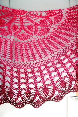crochet pattern triangular shawl "Julia"