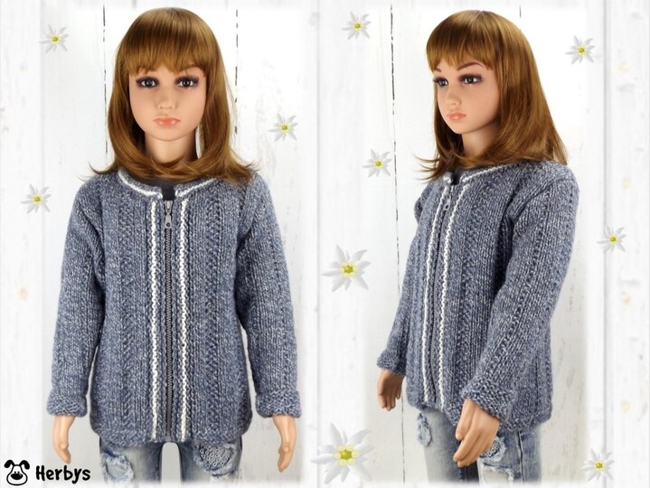 Strickanleitung Kinderjacke "Country - Style", Gr. 98/104