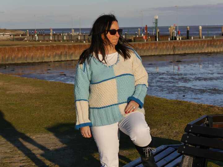 Strickanleitung Pullover  Nordlicht oversize für alle Größen anpassbar