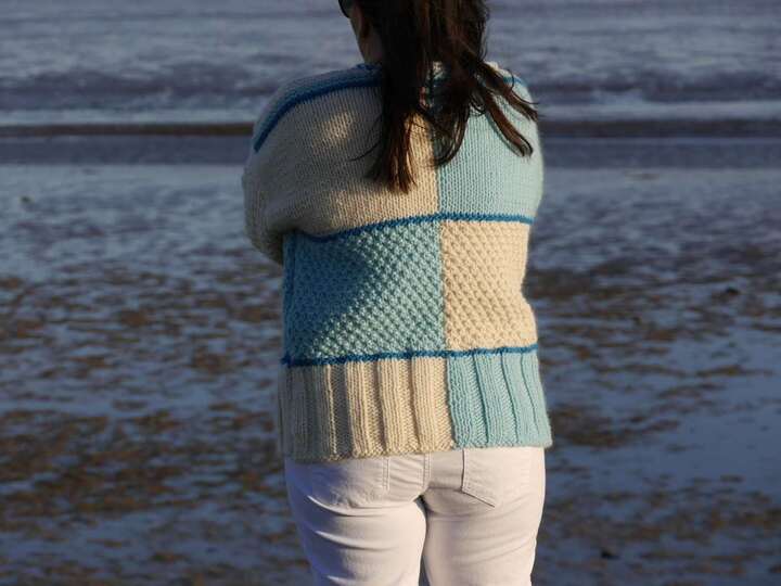 Strickanleitung Pullover  Nordlicht oversize für alle Größen anpassbar